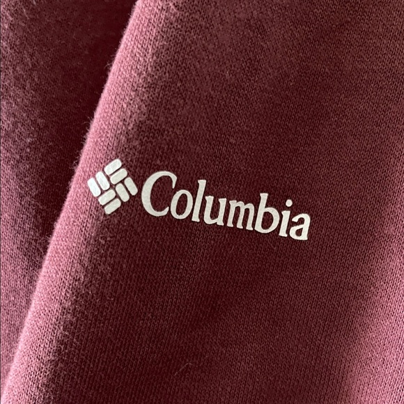 Columbia Burgundy Pullover Sweatshirt with White Logo - Picture 3 of 4